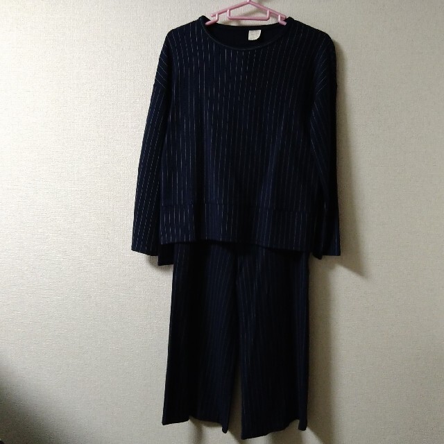 ZARA KIDS(ザラキッズ)のZARA Girl 152 大人小さめ パンツ セットアップ 紺色 長袖 新品 キッズ/ベビー/マタニティのキッズ服女の子用(90cm~)(パンツ/スパッツ)の商品写真