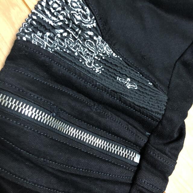 AMIRI - アミリ amiri デニム ブラック 黒 パンツ バンダナの AMIRI - アミリ amiri デニム ブラック 黒 パンツ バンダナの