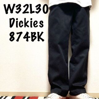 ディッキーズ(Dickies)の【W32L30インチ】dickies874BK黒ワークチノオリジナルフィット(ワークパンツ/カーゴパンツ)
