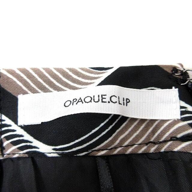 OPAQUE.CLIP(オペークドットクリップ)のオペークドットクリップ フレアスカート ロング 総柄 38 ベージュ 黒 レディースのスカート(ロングスカート)の商品写真