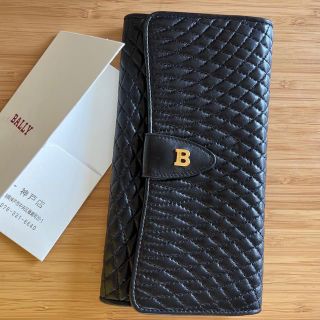 バリー(Bally)のBarry バリー　長財布　ブラック　ゴールド　キルティング　10万円(財布)