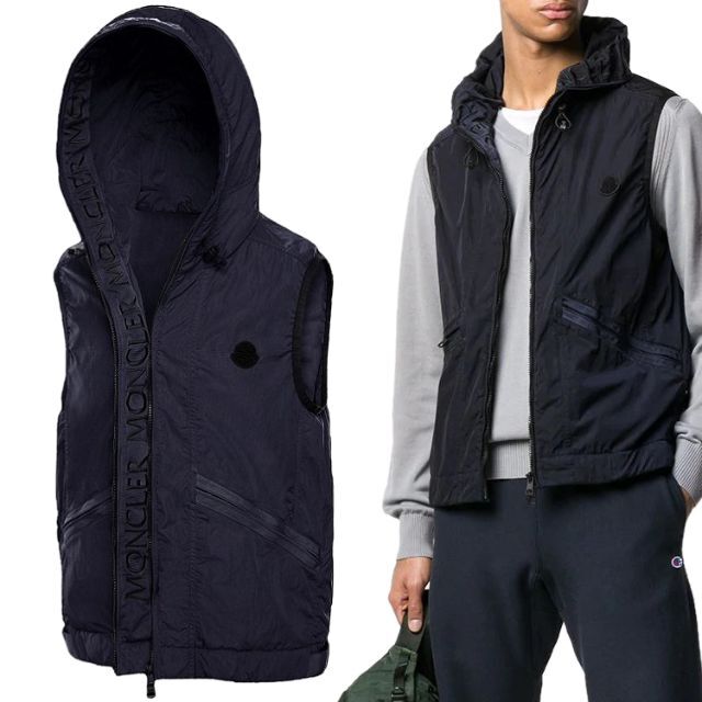 訳あり MONCLER - 17 MONCLER ネイビー TOUQUES ベスト ジレ size 2