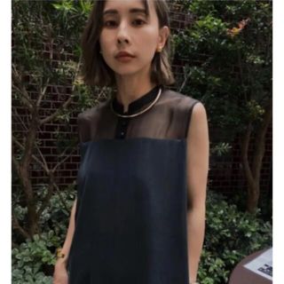 アメリヴィンテージ(Ameri VINTAGE)のameri vintage SHEER NECKBAND ALL IN ONE(ロングワンピース/マキシワンピース)