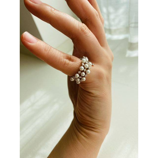 MIKIMOTO(ミキモト)のミキモト　MIKIMOTO ベビーパール　ダイヤモンド　リング レディースのアクセサリー(リング(指輪))の商品写真