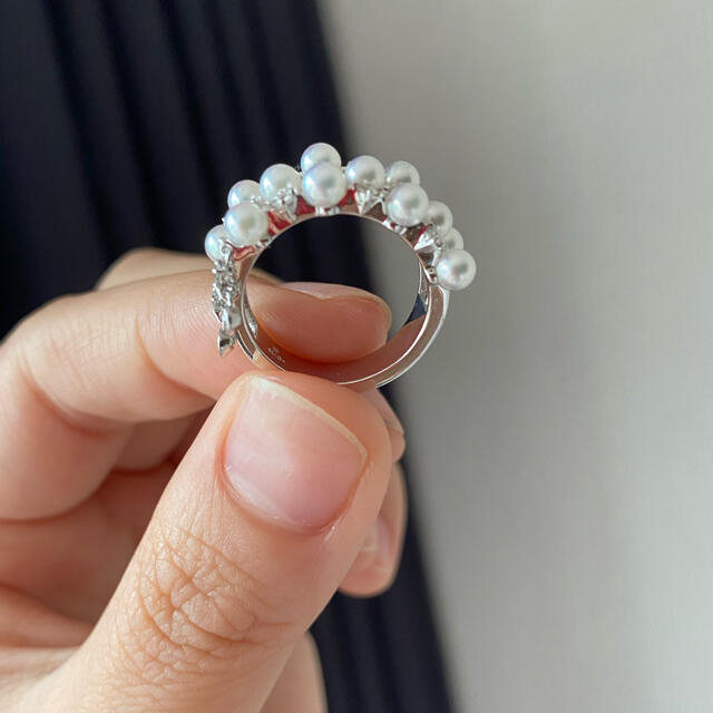 ミキモト　MIKIMOTO ベビーパール　ダイヤモンド　リング