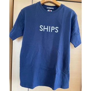 シップス(SHIPS)の★フルーツオブザルーム SHIPS Tシャツ ネイビー レディース 美品★(Tシャツ(半袖/袖なし))