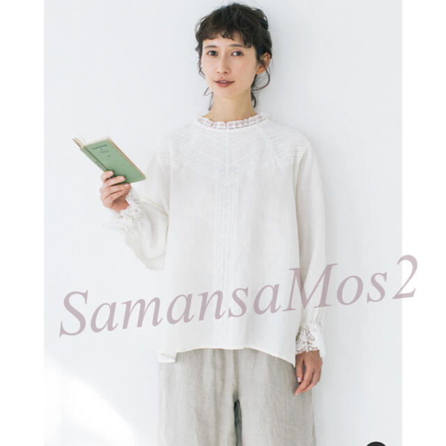 SM2 - 【kazumi×SamansaMos2】リネンレースブラウスの通販 by .komeko ...