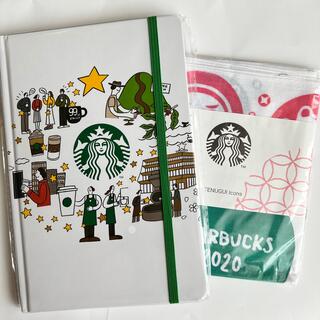 スターバックスコーヒー(Starbucks Coffee)の【rie様専用】スターバックス　ノート　手拭い　2点セット(日用品/生活雑貨)