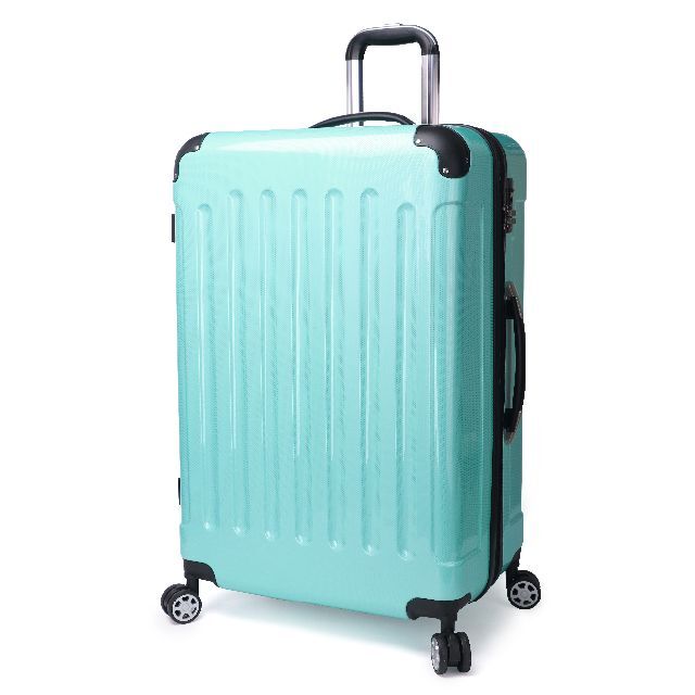 キャリーケース ミントグリーン Lサイズ 新品 拡張機能 軽量 レディースのバッグ(スーツケース/キャリーバッグ)の商品写真