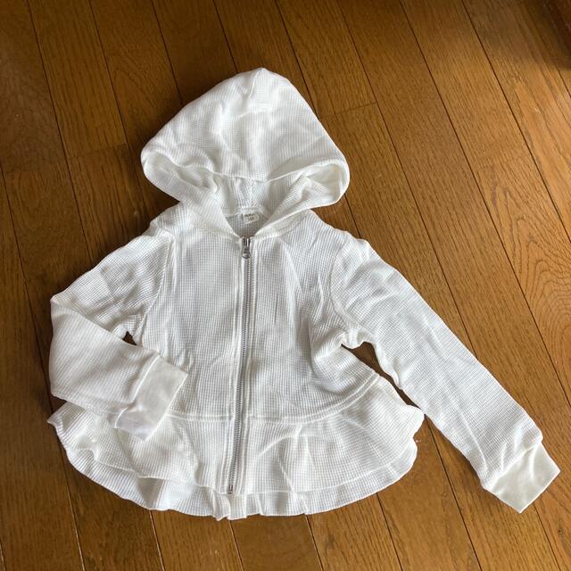 F.O.KIDS(エフオーキッズ)のalc キッズ パーカー　ホワイト　100cm キッズ/ベビー/マタニティのキッズ服女の子用(90cm~)(カーディガン)の商品写真