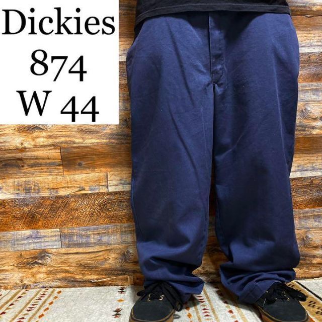 Dickies - Dickiesディッキーズ874w44ワークパンツ紺ネイビー古着 
