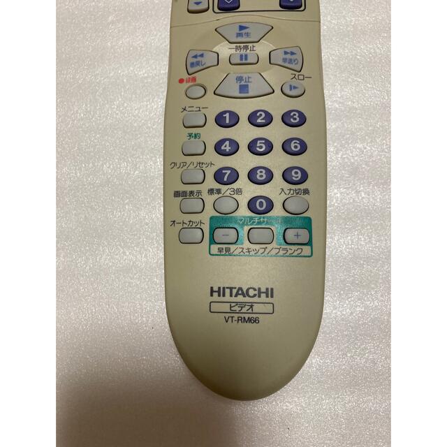 日立(ヒタチ)のHITACHI  ビデオ　リモコン　VT-RM66　 スマホ/家電/カメラのテレビ/映像機器(その他)の商品写真