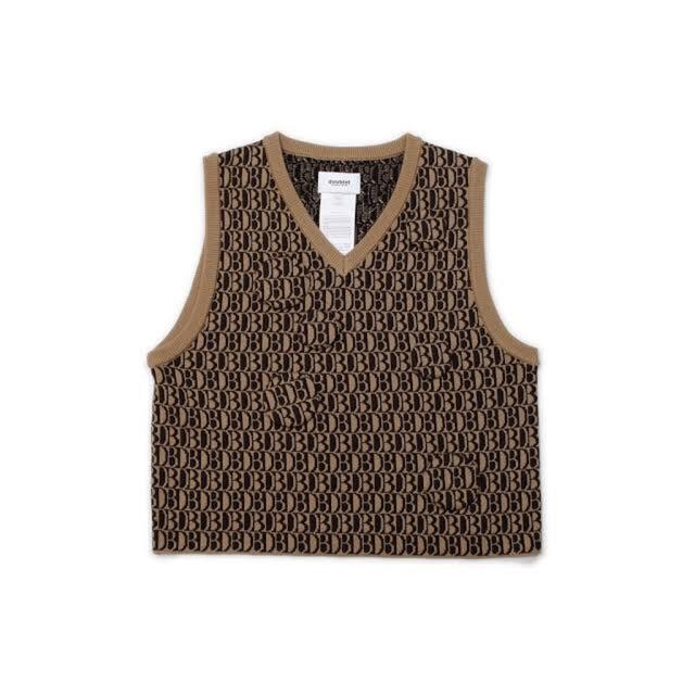 【希少】 doublet monogram jq knit vest 21ss