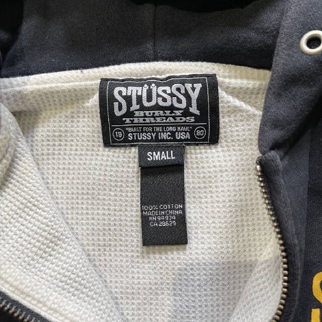 80s【80s USA製】OLD STUSSY Burly Threadsフーディー