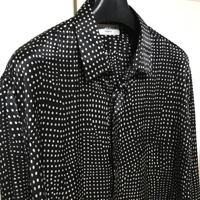 正規品美品　20SS SAINT LAURENT PARIS  ドットシャツ