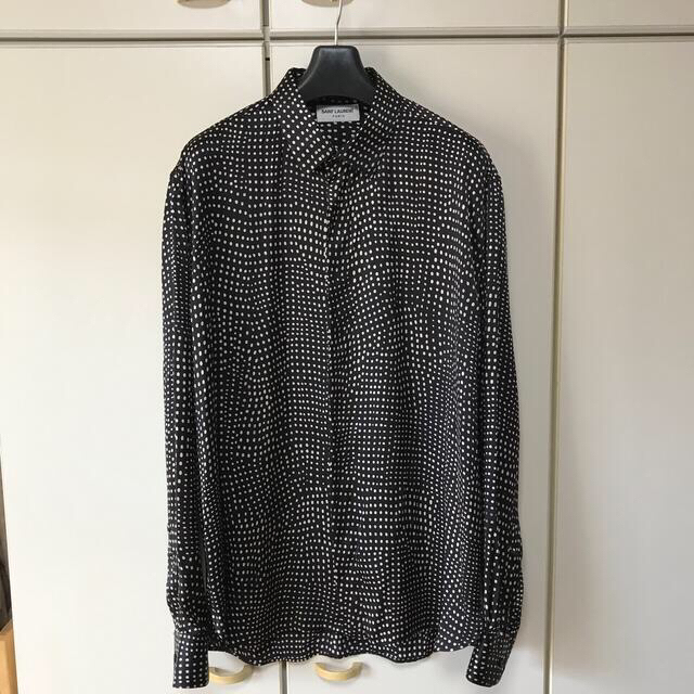 正規品美品　20SS SAINT LAURENT PARIS  ドットシャツ