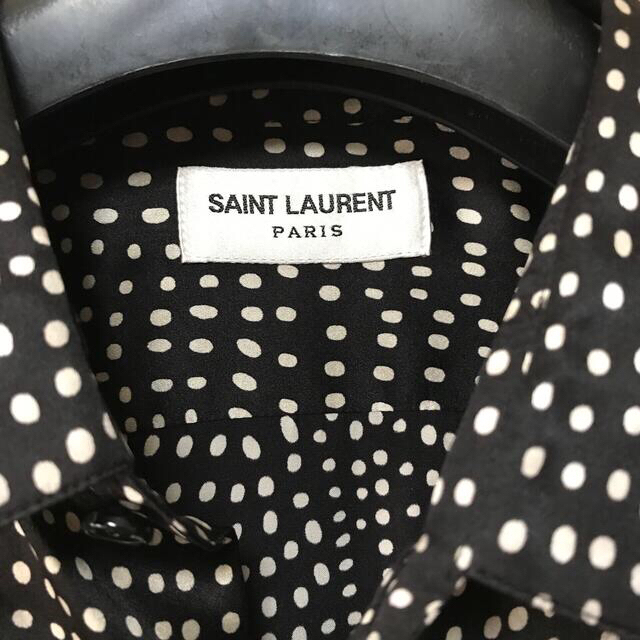 正規品美品　20SS SAINT LAURENT PARIS  ドットシャツ