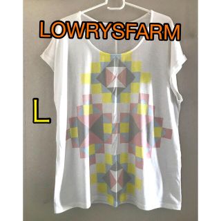 ローリーズファーム(LOWRYS FARM)の未使用☆ LOWRYS FARM Ｔシャツ白　Ｌ(Tシャツ(半袖/袖なし))