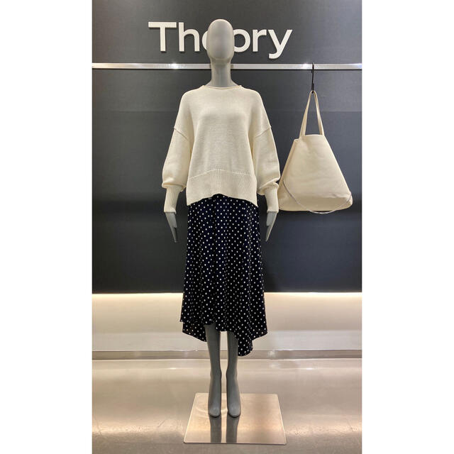 Theory 21ss ドット柄アシンメトリースカート