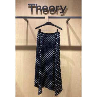 セオリー(theory)のTheory 21ss ドット柄アシンメトリースカート(ロングスカート)