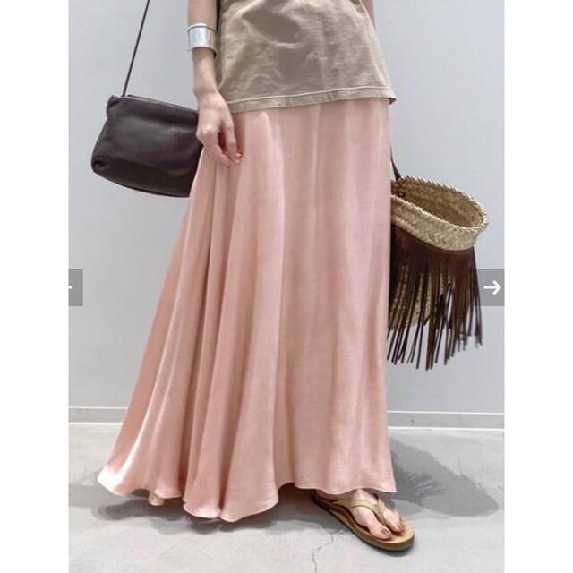 Adam et Rope'(アダムエロぺ)の新品【MES DEMOISELLES/メドモアゼル】LONG SKIRT レッド レディースのスカート(ロングスカート)の商品写真