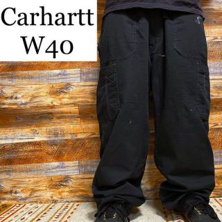 カーハート(carhartt)のカーハートベイカーパンツカーゴパンツワークパンツ古着w40黒ブラックバギーパンツ(ワークパンツ/カーゴパンツ)