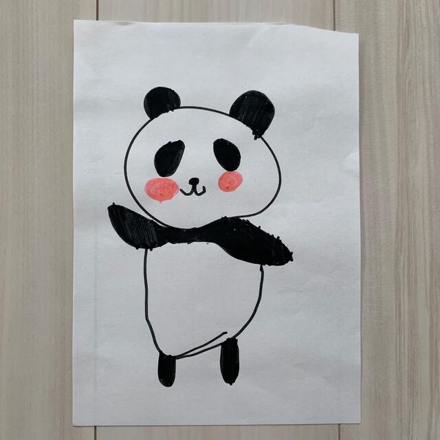 子供の絵 子どもの絵 キッズアート イラスト 落書き帳 落書き 絵 ラクガキ ハンドメイドのインテリア/家具(アート/写真)の商品写真