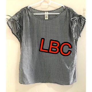 エルビーシー(Lbc)の未使用☆ LBC 黒白チェック柄トップスＬ(シャツ/ブラウス(半袖/袖なし))