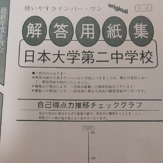 爆買い低価 日本大学第二中学校 １３年度用 中学受験 過去問の通販 by Ymhka's shop｜ラクマ