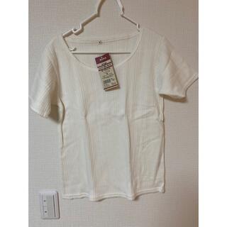 ムジルシリョウヒン(MUJI (無印良品))の無印良品　クルーネックシャツ　白　M(Tシャツ(半袖/袖なし))