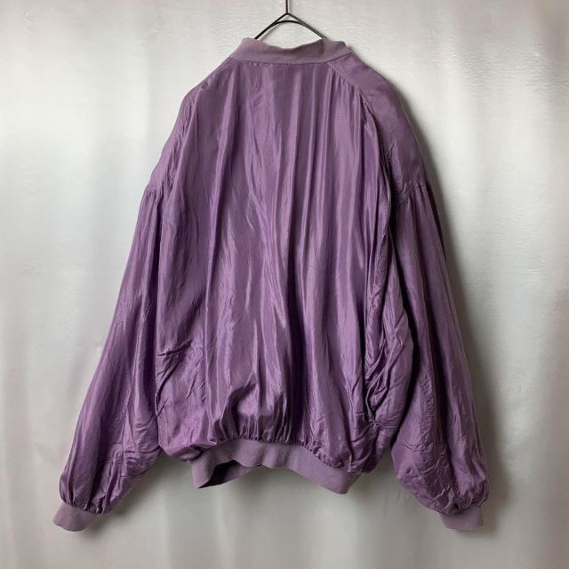 希少カラー 90s vintage くすみピンク シルクボンバージャケット 古着 メンズのジャケット/アウター(ブルゾン)の商品写真