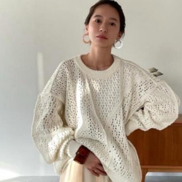 CLANE クラネ　LACE BULKY KNIT