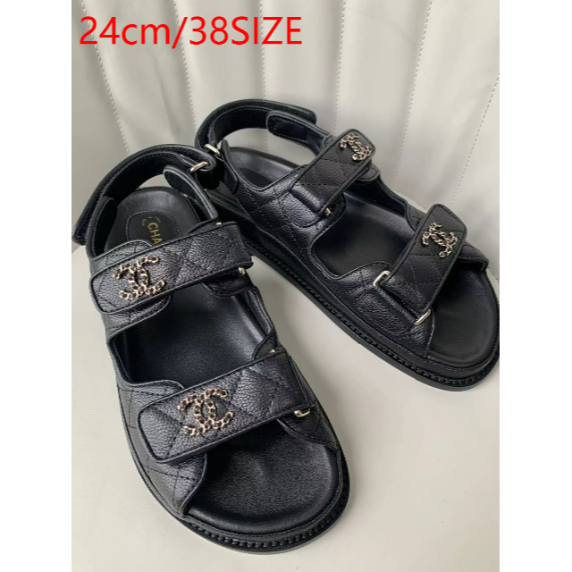 38Size】シャネル CHANEL フットベット サンダル mtsn1mamuju.sch.id