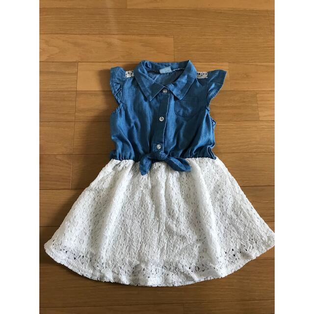 しまむら(シマムラ)のワンピース　バースデイ　95 半袖 キッズ/ベビー/マタニティのキッズ服女の子用(90cm~)(ワンピース)の商品写真