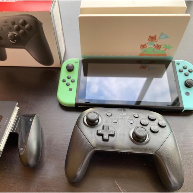 Switch本体 どうぶつの森カラー  プロコン