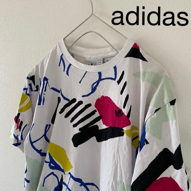 adidas(アディダス)のadidasアディダスtシャツ半袖メンズLlホワイト総柄白常田キングヌーオススメ メンズのトップス(Tシャツ/カットソー(半袖/袖なし))の商品写真