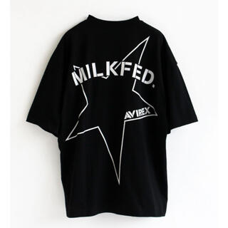 ミルクフェド(MILKFED.)の【MILKFED.×AVIREX】ビッグスター Tシャツ ブラック(Tシャツ(半袖/袖なし))