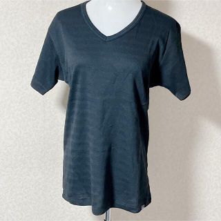 アズールバイマウジー(AZUL by moussy)のアズールバイマウジー レディーストップス Vネックシャツ ブラック黒 M 新品(Tシャツ(半袖/袖なし))