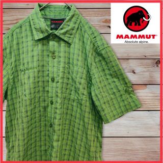 マムート(Mammut)の【美品】マムート MAMMUT チェック　シャツ 半袖 刺繍ロゴ (シャツ)