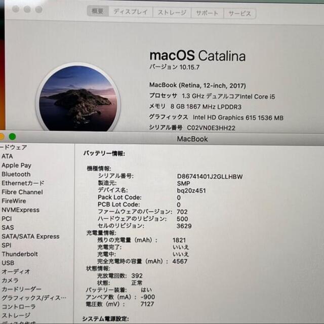 Apple(アップル)のApple MacBook 12インチ Rentina 2017 スマホ/家電/カメラのPC/タブレット(ノートPC)の商品写真