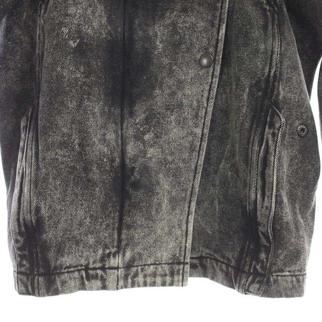 フミカ ウチダ デニムブルゾン ジャケット ジップアップ 36 黒 ブラック レディースのジャケット/アウター(ブルゾン)の商品写真