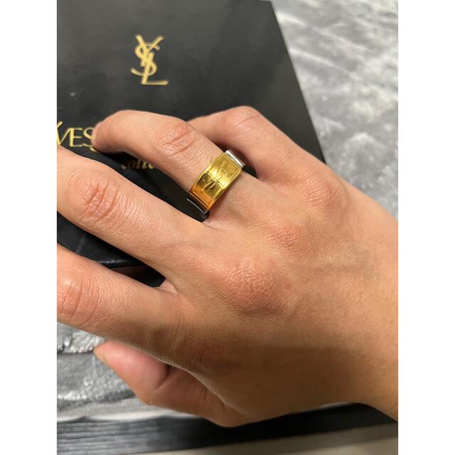 イヴサンローラン Yves Saint Laurent スプーンリング色シルバーゴールド