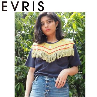 スタッズ フリンジ Tシャツ EVRIS