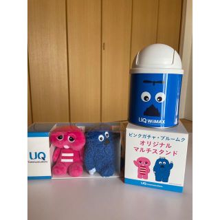 最終値下げ　ガチャピン　ムック　ぬいぐるみ&マルチスタンドセットUQモバイル(キャラクターグッズ)