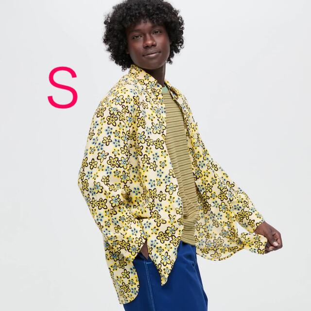 ユニクロ UNIQLO マルニ MARNI オーバーサイズシャツ 長袖 花柄 S | フリマアプリ ラクマ