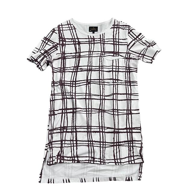 【Vivienne Westwood】ハンドペイントチェックプリント　Tシャツ