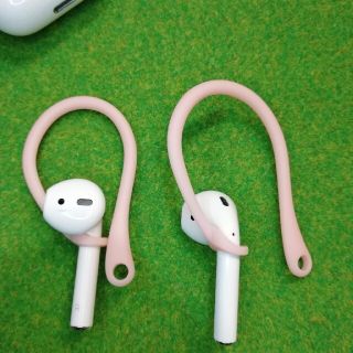 アップル(Apple)のAirPods イヤホン対応イヤーフック(ピンク)(ヘッドフォン/イヤフォン)