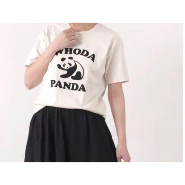 Adam et Rope'(アダムエロぺ)のmixta  パンダPANDA Tシャツ レディースのトップス(Tシャツ(半袖/袖なし))の商品写真