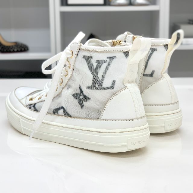 LOUIS VUITTON - 4181 ヴィトン ステラー レザー メッシュ モノグラム