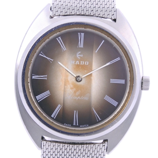【RADO】ラドー 17jewels cal.412 ステンレススチール 手巻き アナログ表示 メンズ グラデーション文字盤 腕時計